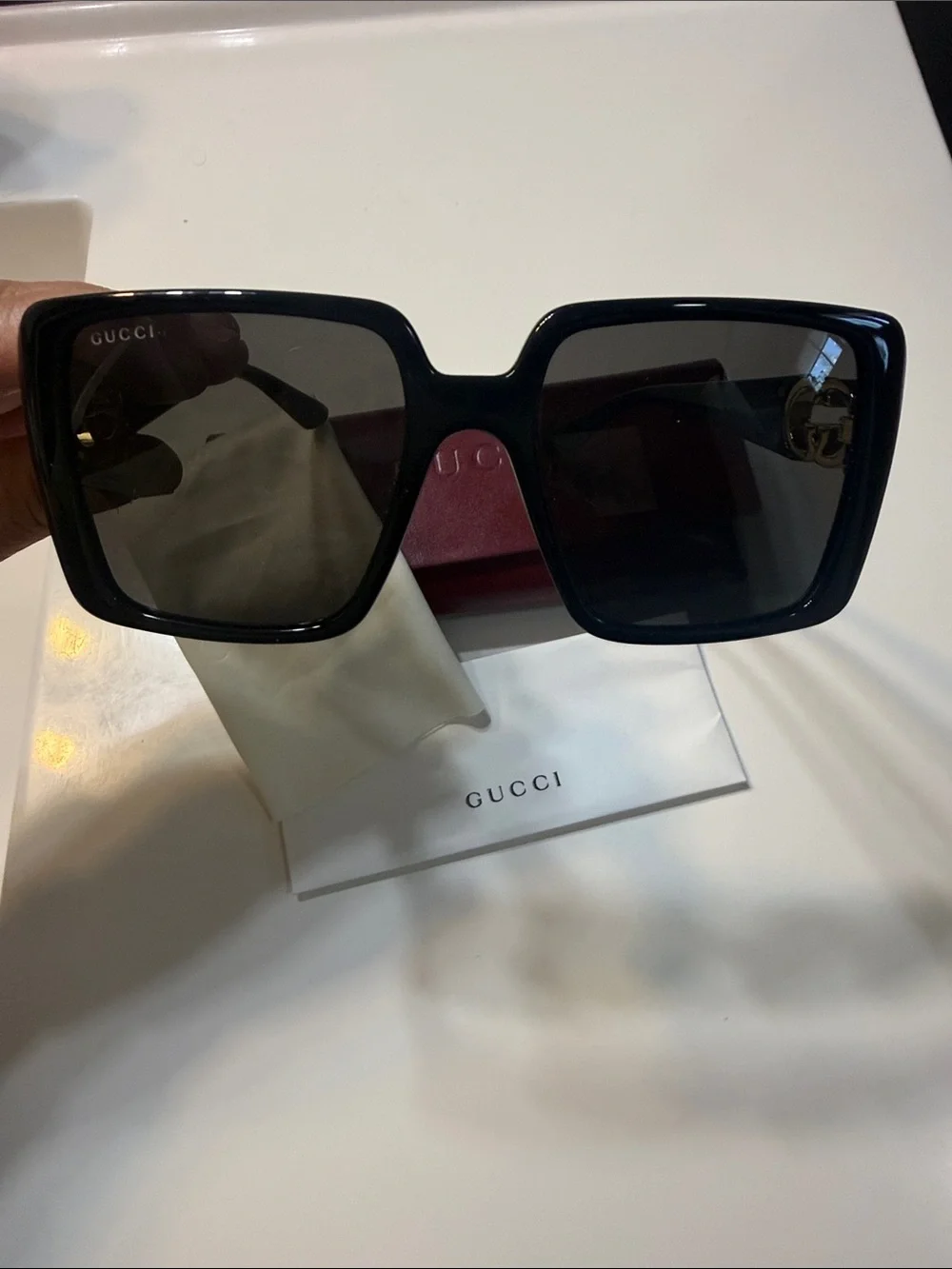 Gucci Black Japan Authentic Oversized Square Women's Sunglasses